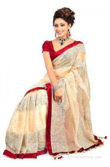 Kajal Sarees Self Design Bollywood Net Sari Kajal Sarees Self Design Bollywood Net Sari
